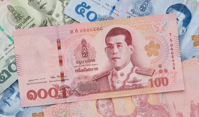 100 Bhat banknote
